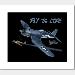 Airplane Pilot Shirts - Corsair Supermarine Posters and Art